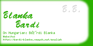 blanka bardi business card